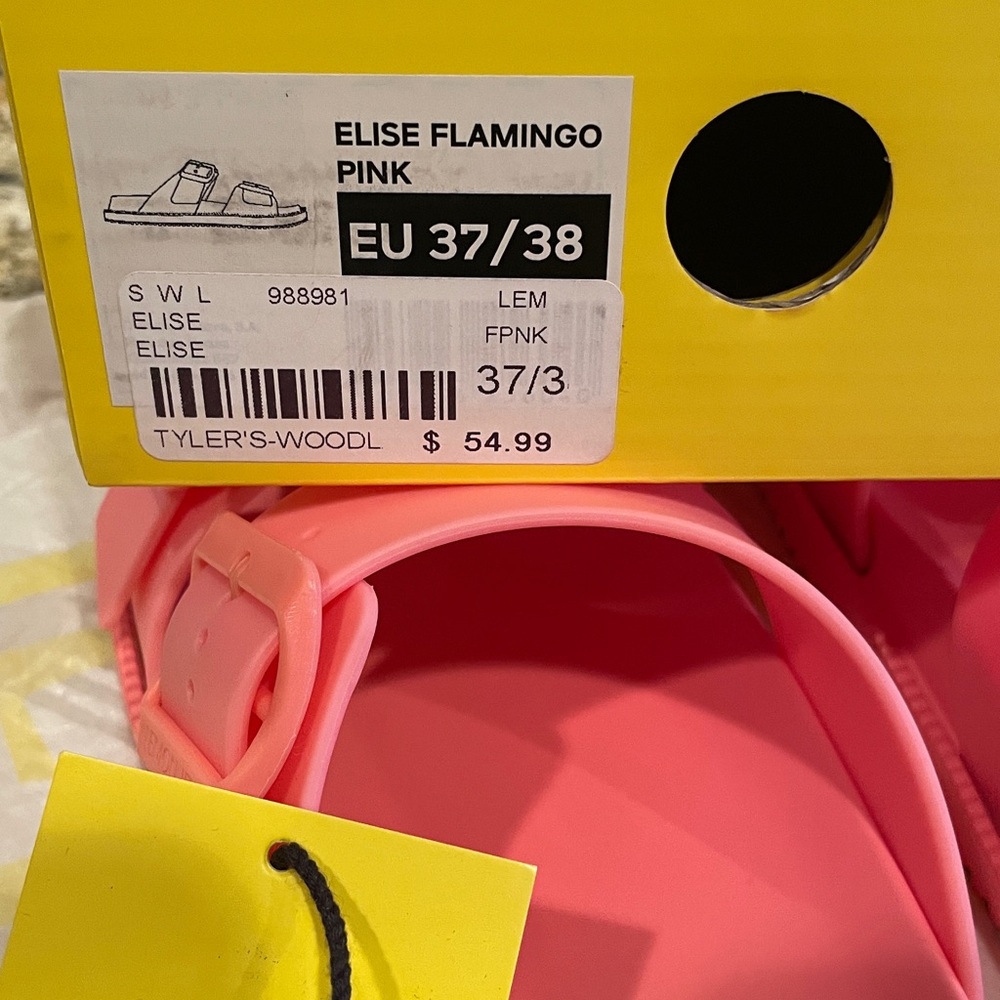 Women's Flamingo Pink LEMON JELLY slides - Picture 10 of 10